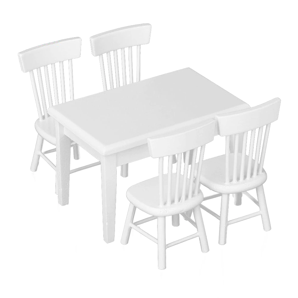Ensemble de 4 chaises de cuisine avec table – Image 9