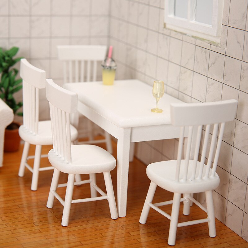 Ensemble de 4 chaises de cuisine avec table – Image 7
